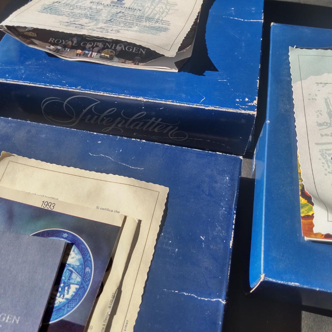 ロイヤルコペンハーゲン イヤープレート3枚 1987 1989 1993 箱付
