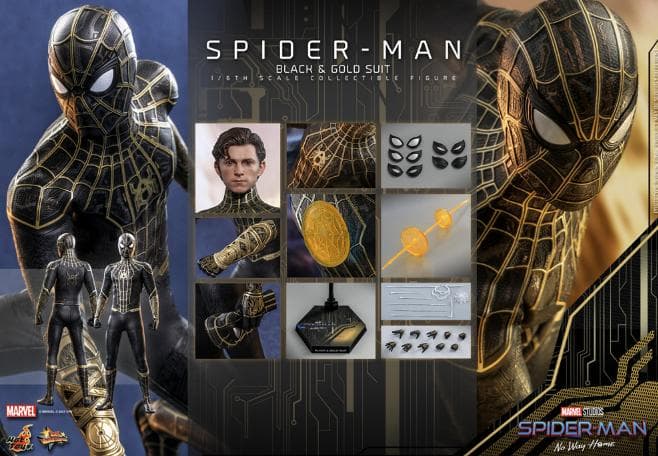 毛*毛様 【美品】 ホットトイズ スパイダーマンブラック＆ゴールドスーツ版