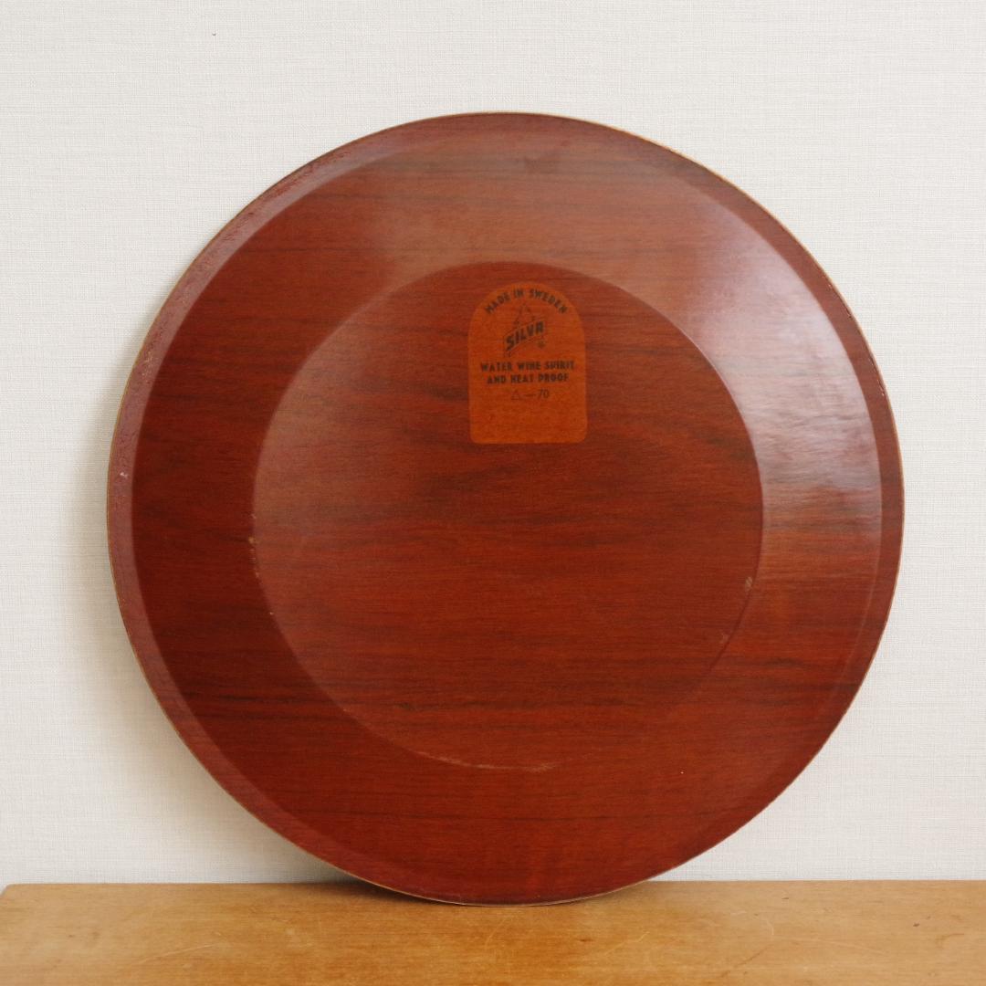 28cm スウェーデン チーク SILVA トレイ プレート チークプライウッド