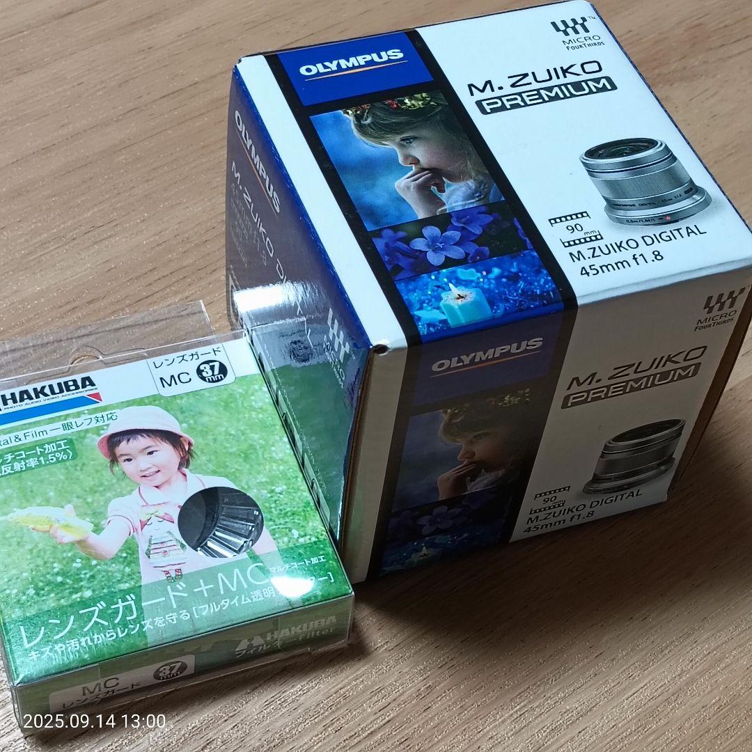 極上品OLYMPUS M.ZUIKO 45mm f1.8 レンズフィルター付き