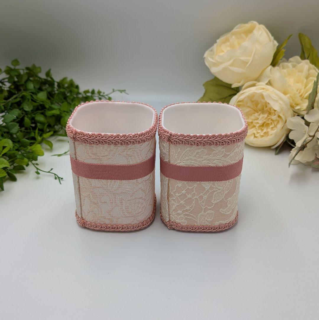 mimi様 オーダー品 収納ボックス小 アイボリー、 ペンスタンド2点 ピンク