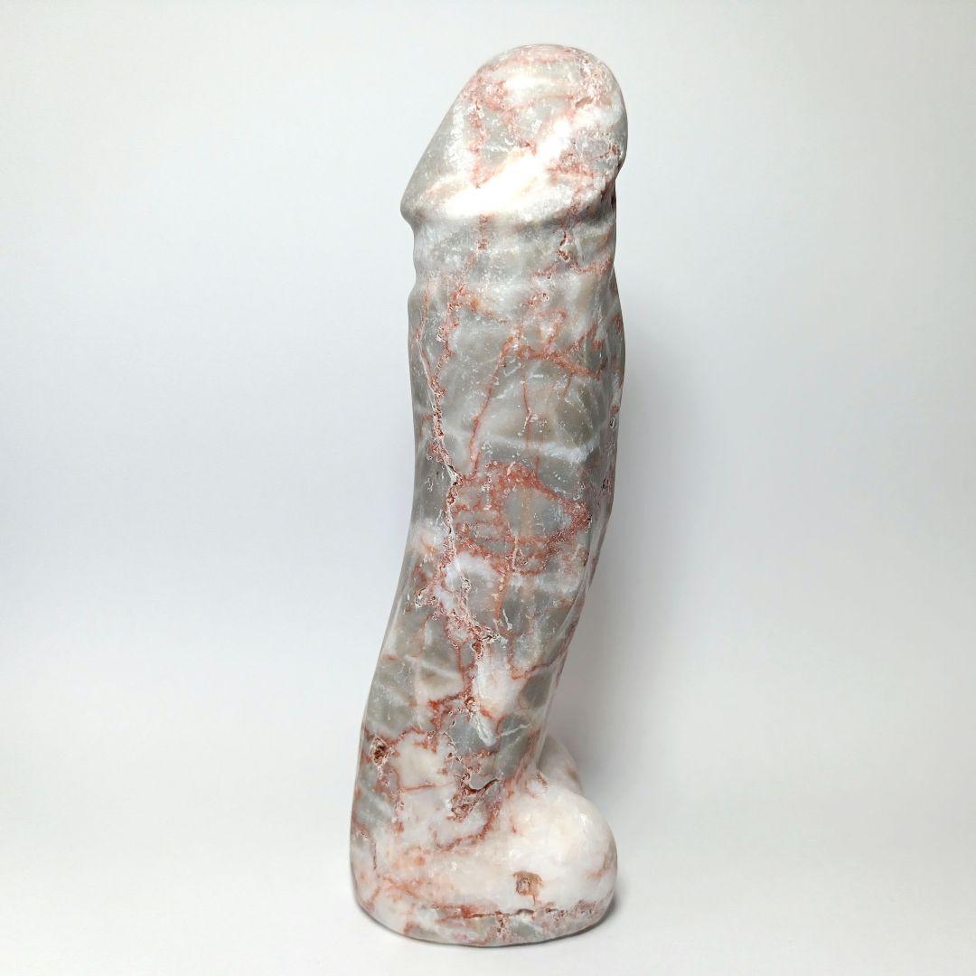 レッドベインジャスパー　きのこ　男性像　男根　天然石　縁起物　置物