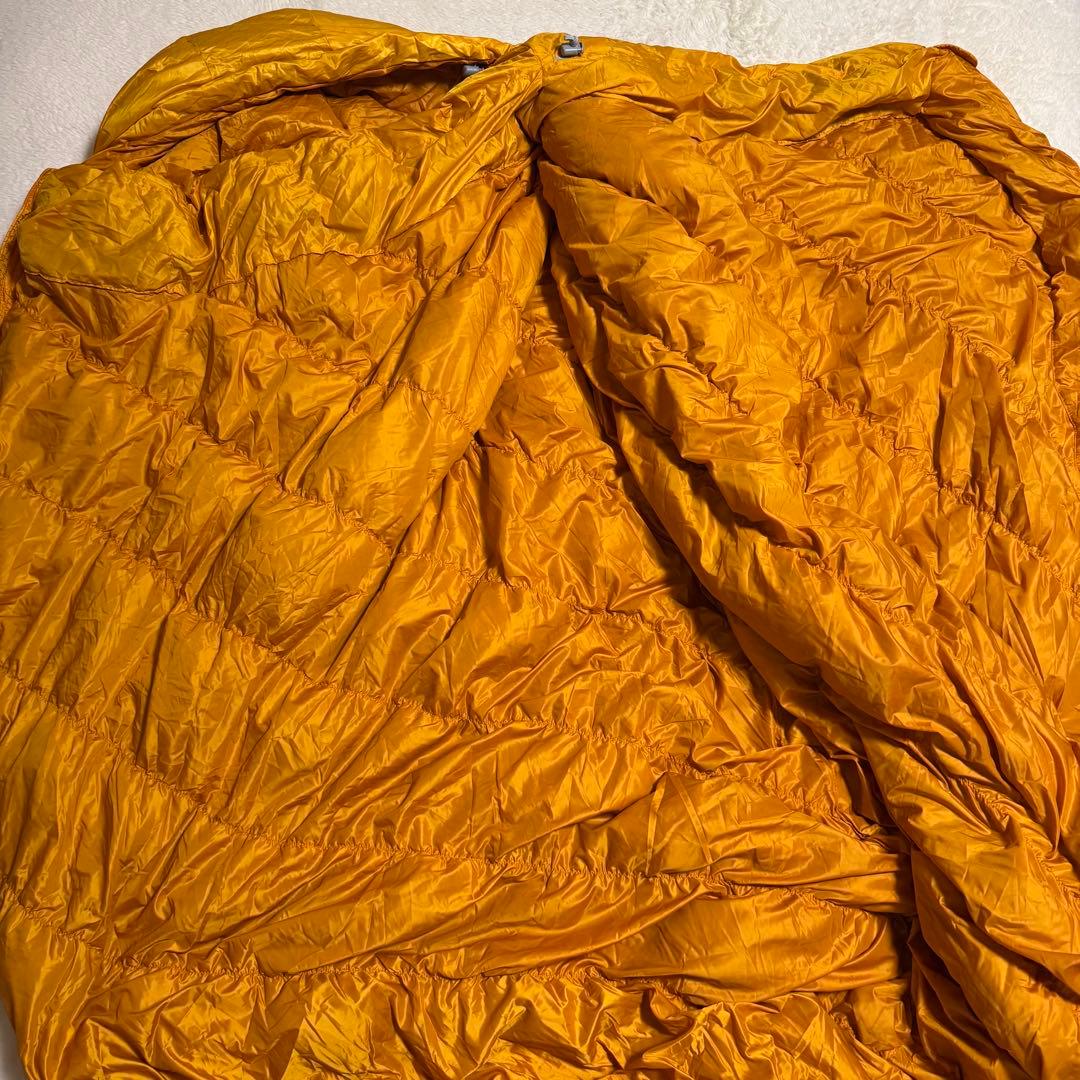 極美品モンベル現行モデルダウンハガー650 #2 ロング男女兼用イエローシュラフ