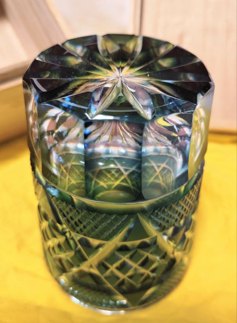 薩摩切子　グラス　木箱入り