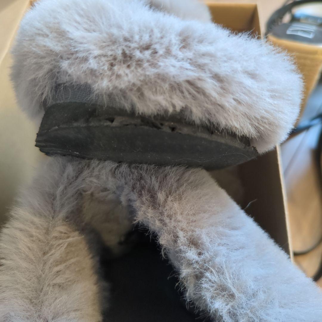 Racbaki グレー ファーサボ　Mサイズ