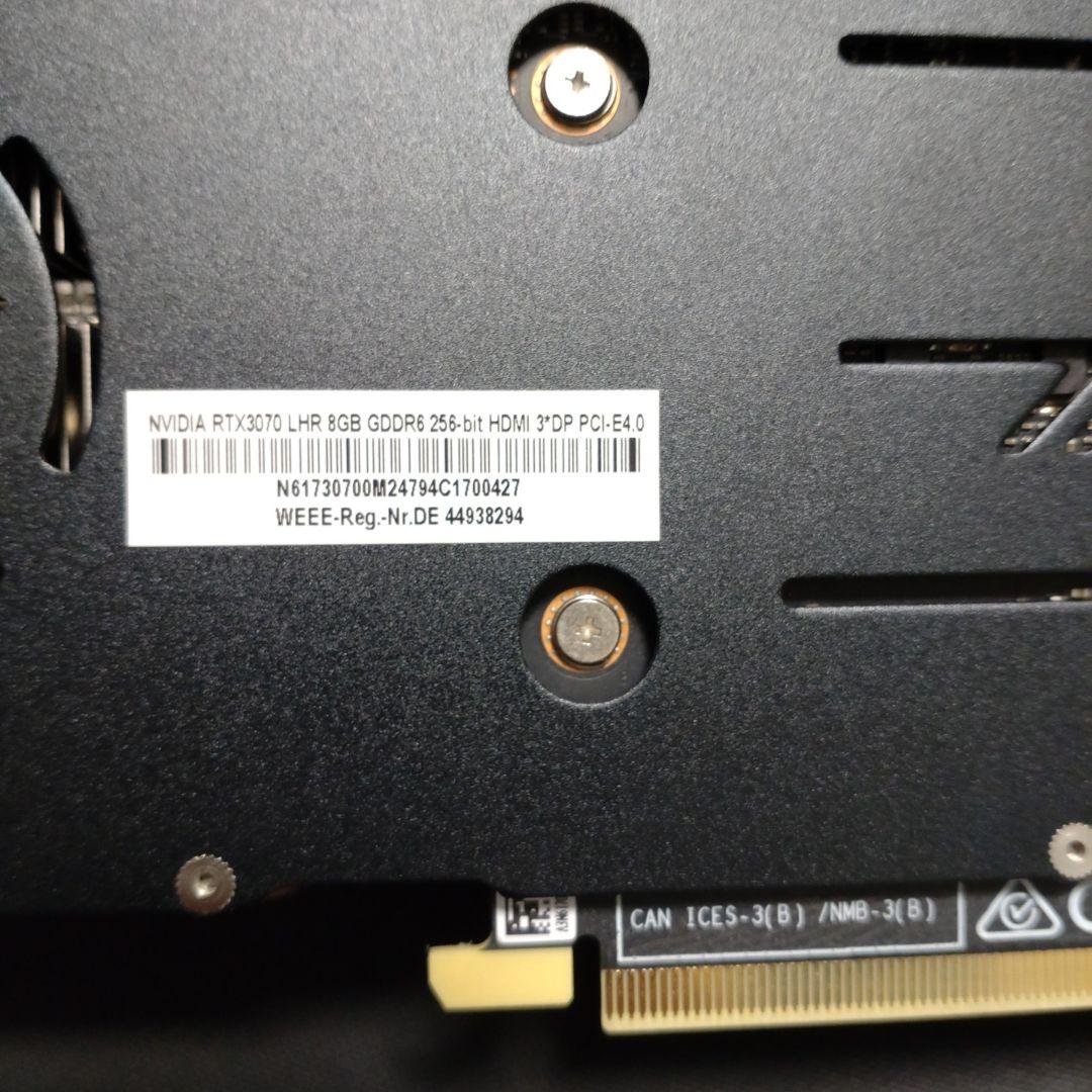 グラフィックボード・グラボ・ビデオカード NVIDIA RTX 3070 LHR 8GB GDDR6