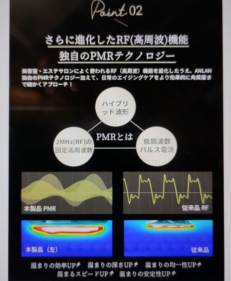 【新品未使用】ANLAN 美顔器・専用エピジェル80g付き・ブラック＆ゴールド