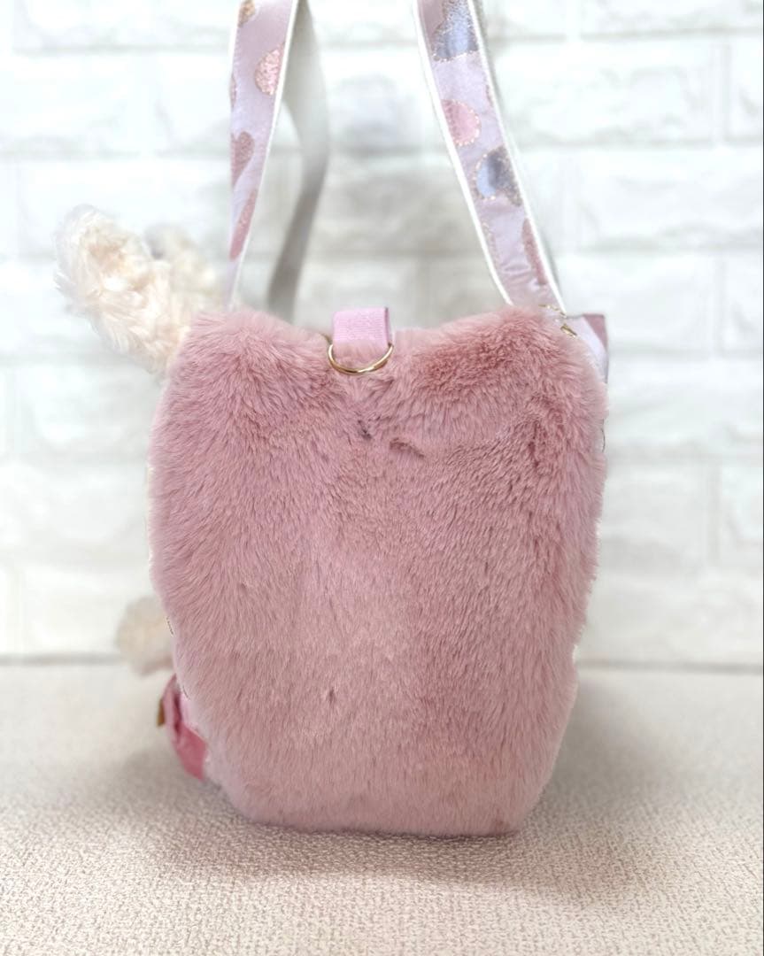 あ*き様 コヤンイサムチョン　ハンドメイド　ファーバッグピンク　アンコちゃん　白