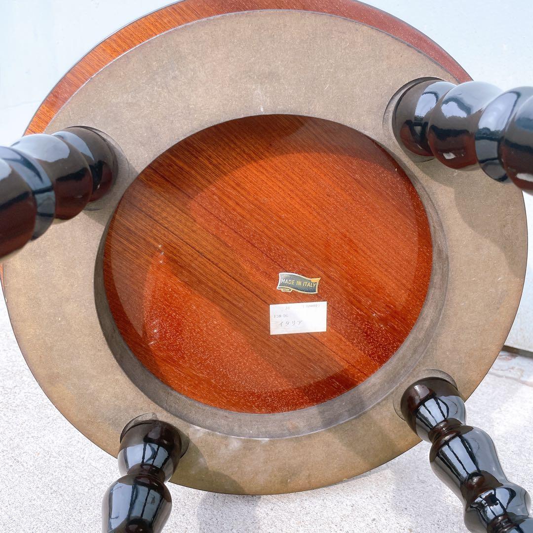 【美品送料込】イタリア ドマン バーズアイ 象嵌 スツール 花台 サイドテーブル