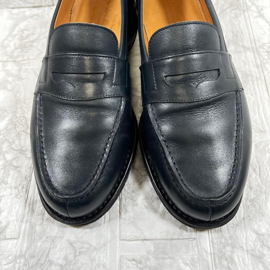 【美品】ジャランスリワヤ 98589 18045 ローファー　ネイビー