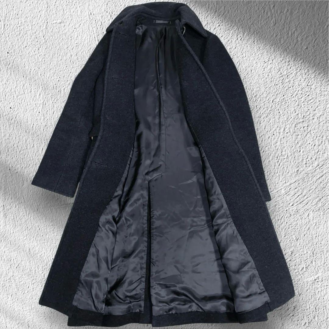 美品　マーガレットハウエル ロングコート ステンカラーコート カシミヤ混 M