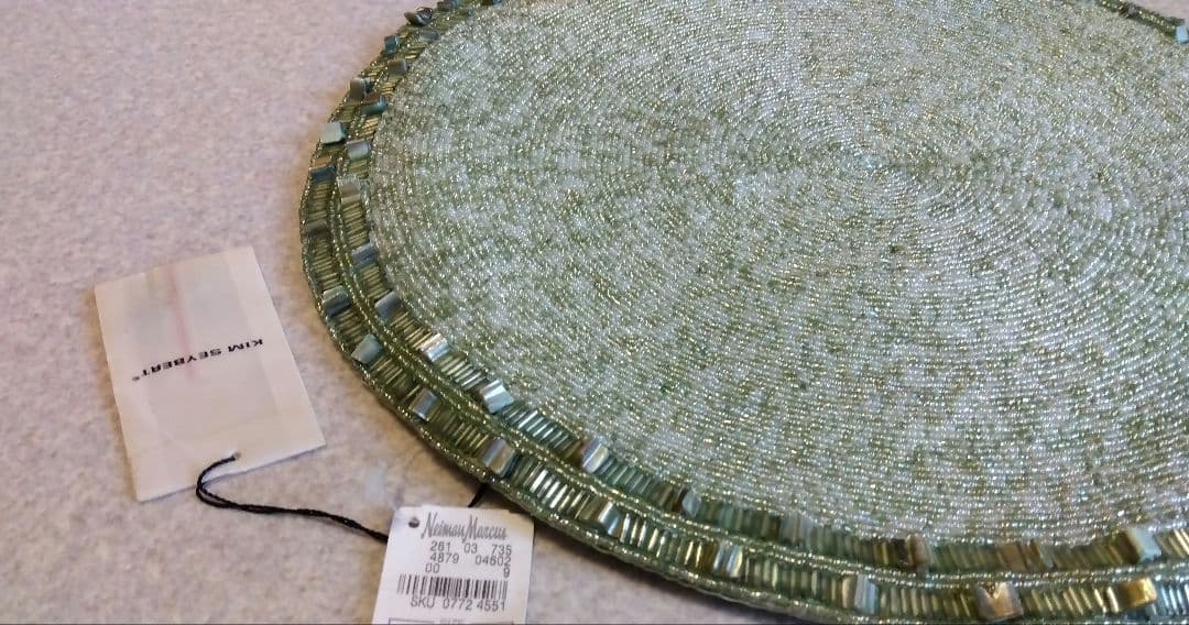 ★アメリカ★キムセイベルト★プレースマット★ビーズ★