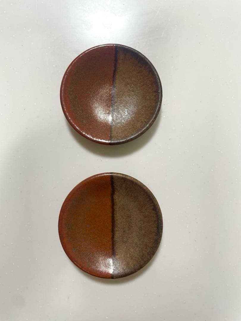 小澤基晴さん　弓張月５寸、４寸、豆皿と 輪花豆皿ブロンズのセット　合計８枚