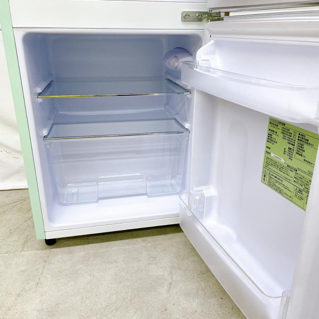オーヤマ 2021年製　レトロ冷蔵庫　81L PRR-082D-LG