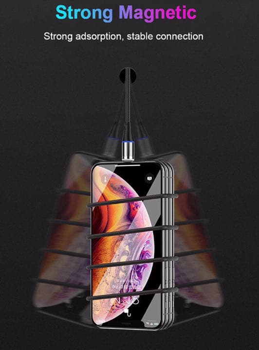 充電ケーブル マグネットiPhone android タブレット