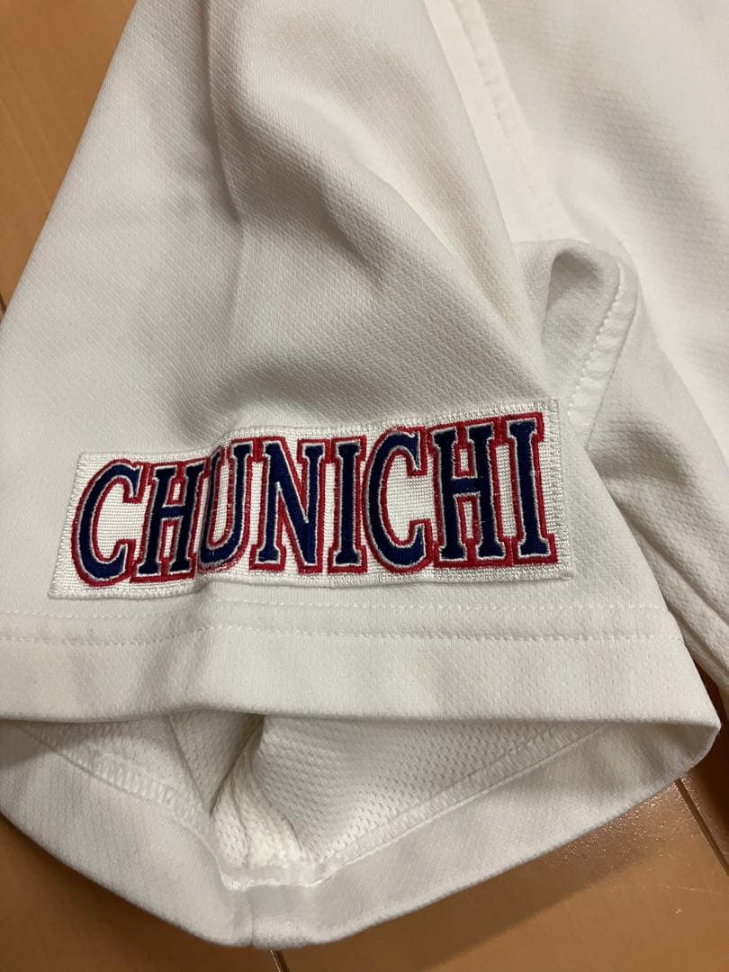 鹿島忠　中日ドラゴンズ　実使用　支給　ユニフォーム　直筆サイン　グランドコート