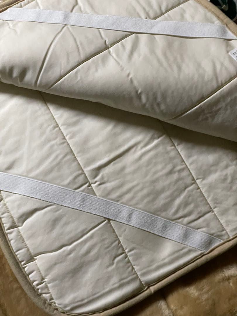 【日本製】スーパームートン敷パッド シングルサイズ＊ (ベージュ)