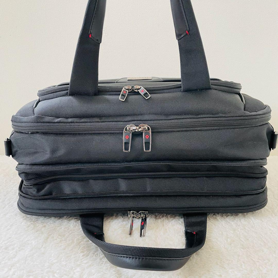 【美品】Samsonite ビジネスバッグ 2way ショルダーバッグ 黒