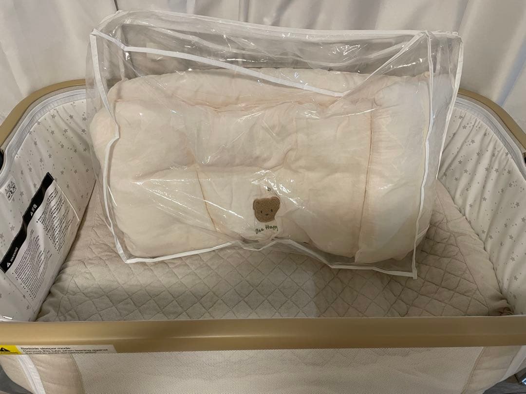 ☆美品☆HZDMJ ベビーベッド＋全部洗えるベビー布団7点セット 掛布団未使用