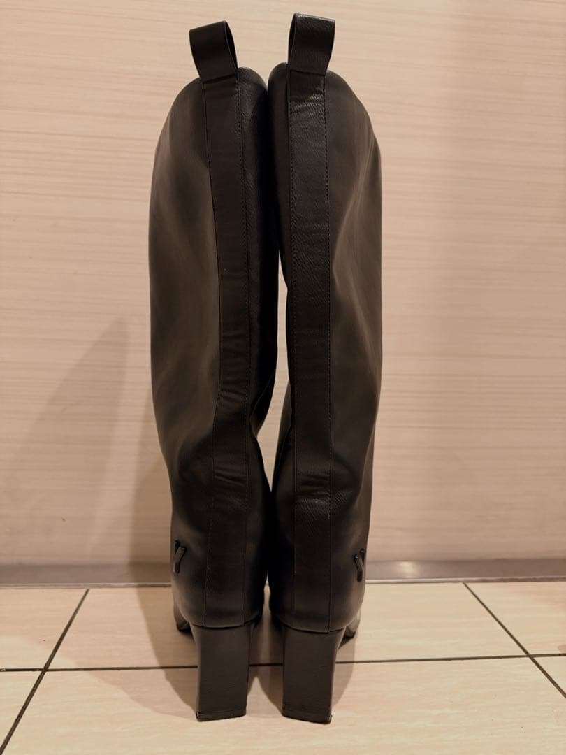 YELLO ブラック ロングブーツ MサイズYE-25A1-LB15