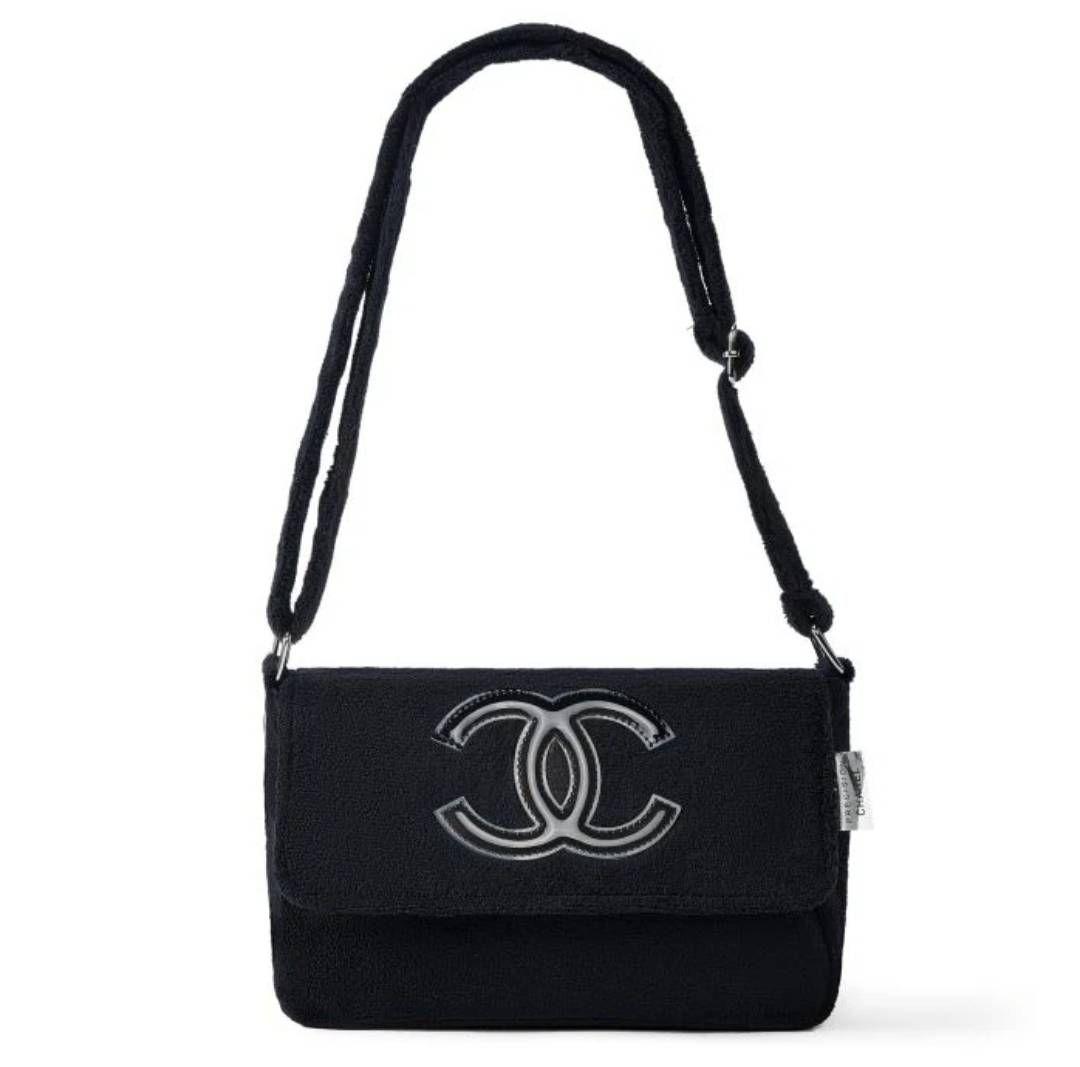 マミサチ ショルダーバッグ パイル生地 ブラック ノベルティ