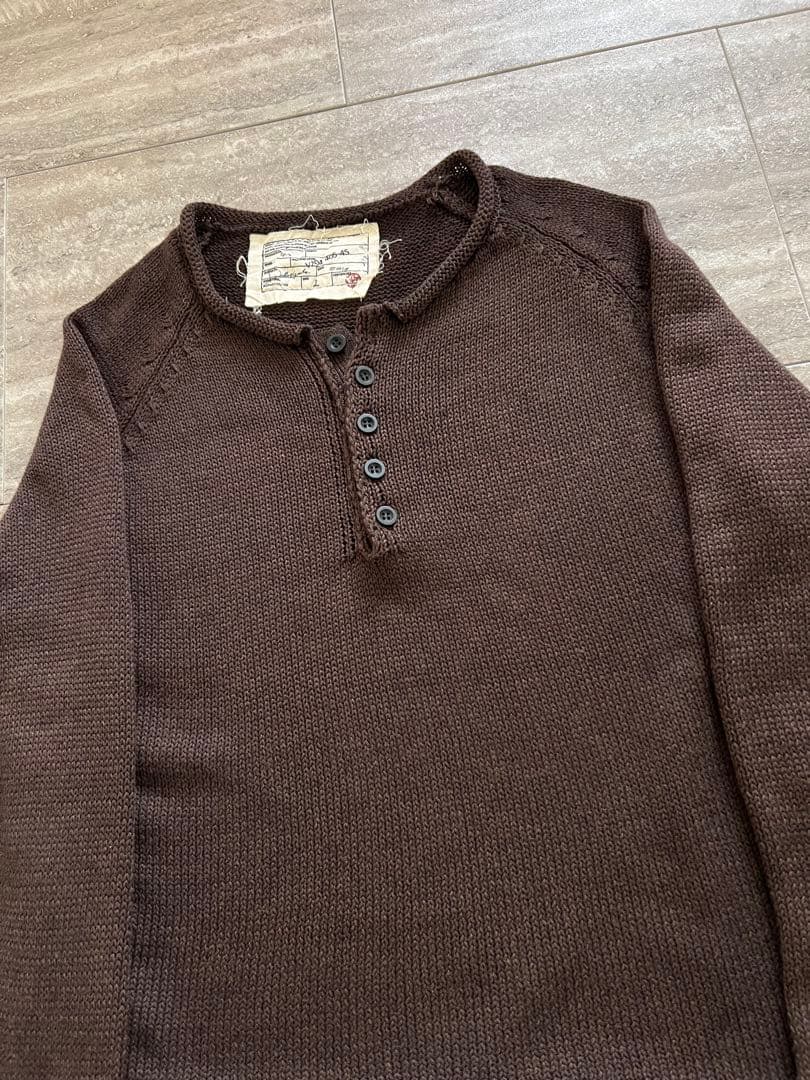 トップス NO/FAITH STUDIOS BUTTON KNIT BROWN