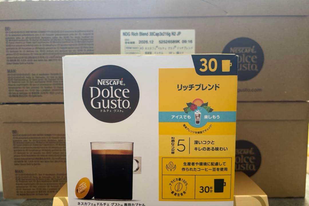 ネスカフェ ドルチェグスト リッチブレンド 30杯分×6箱