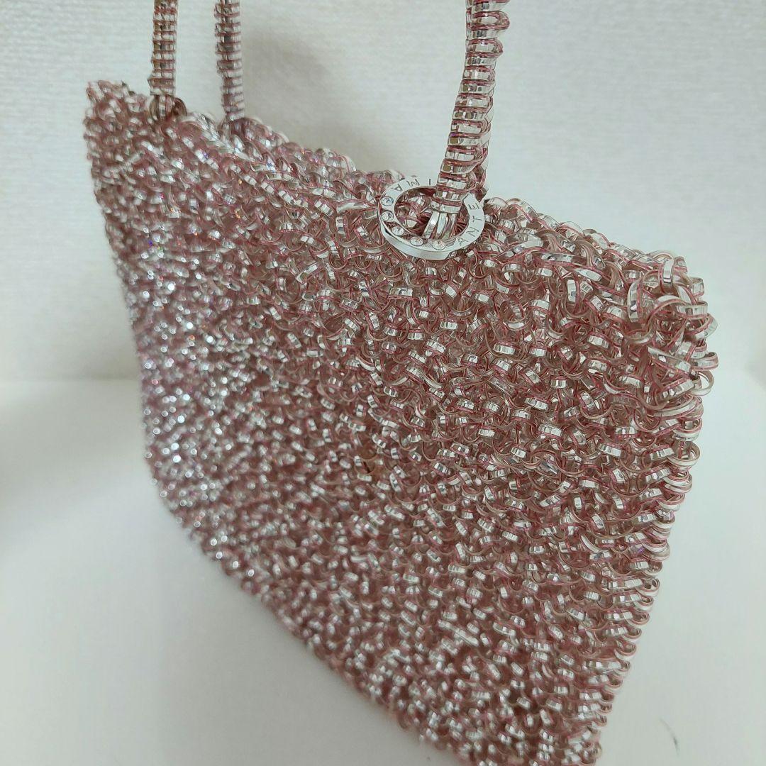 アンテプリマ スタンダード スクエア ミディアム シルバーピンク バッグ