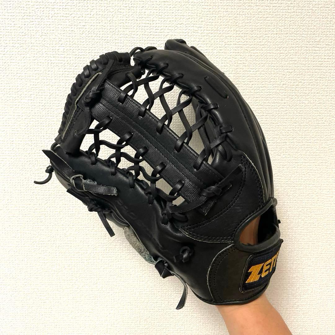 467 ZETT プロステイタス 型抜群 即戦力 軟式 外野手用グローブ 左投げ