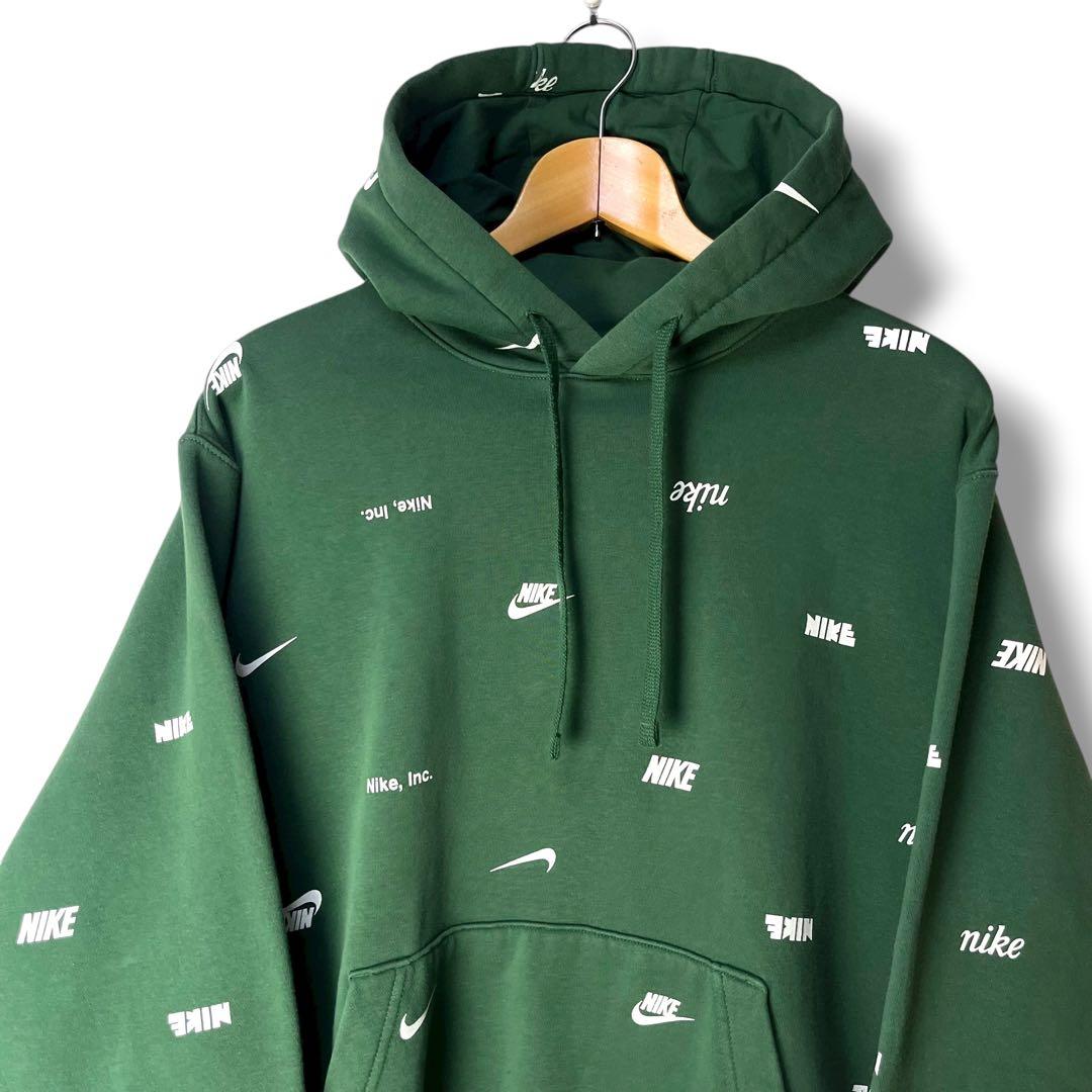 NIKE ナイキ スウェットセットアップ 上下セット スウッシュロゴ総柄 XL