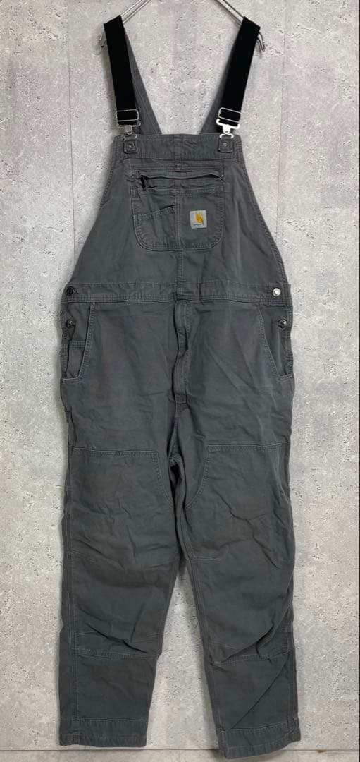 カーハート　オーバーオール　ダブルニー　ビックサイズ　グレー　W46 L34