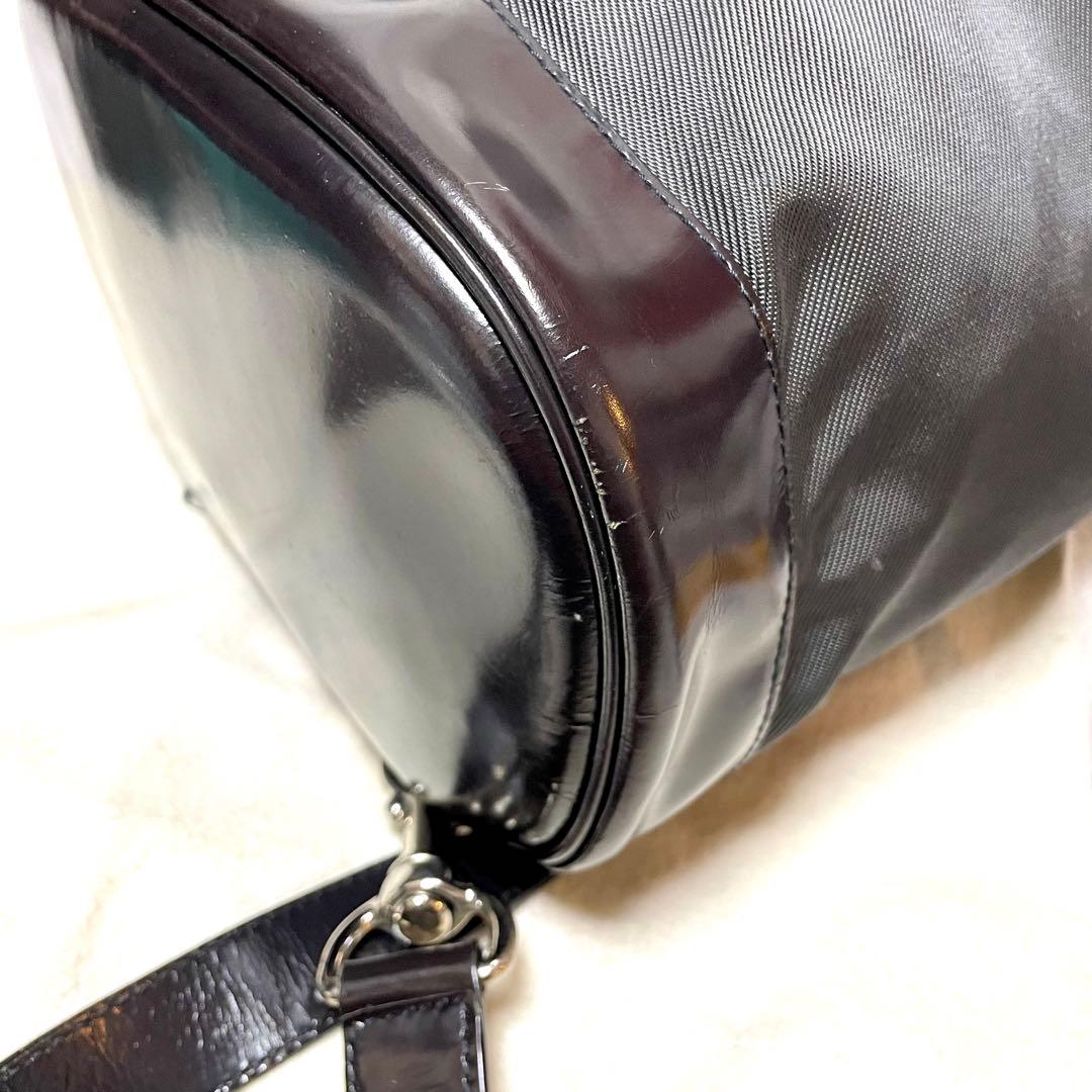 GUCCI バンブー ボディバッグ ワンショルダー 巾着 エナメル ナイロン