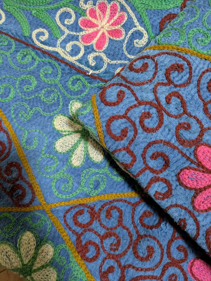 #145 ヴィンテージ ラリーキルト/ カンタキルト/ インディゴ染め　スザニ