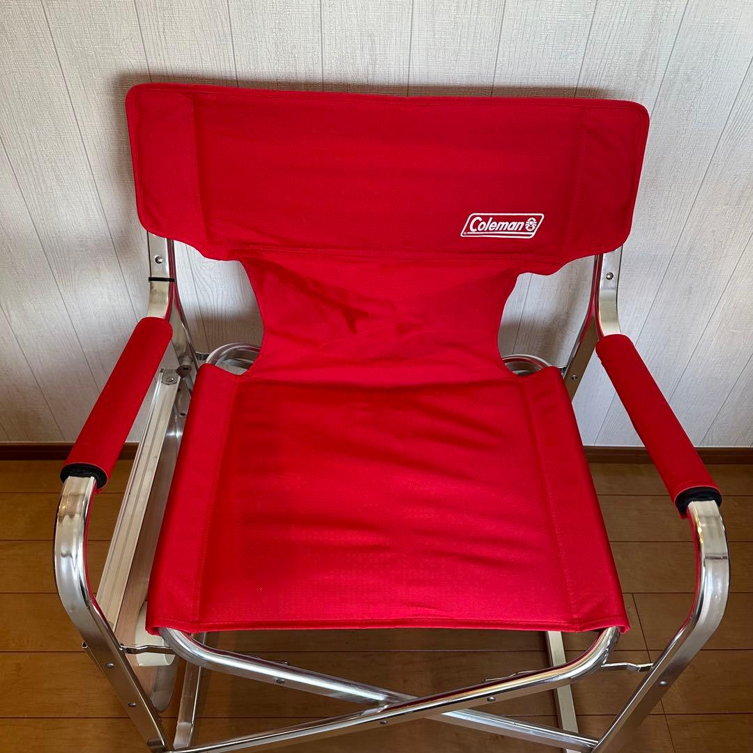 Coleman(コールマン)ニューキャプテンチェア サイドテーブル付 レッド
