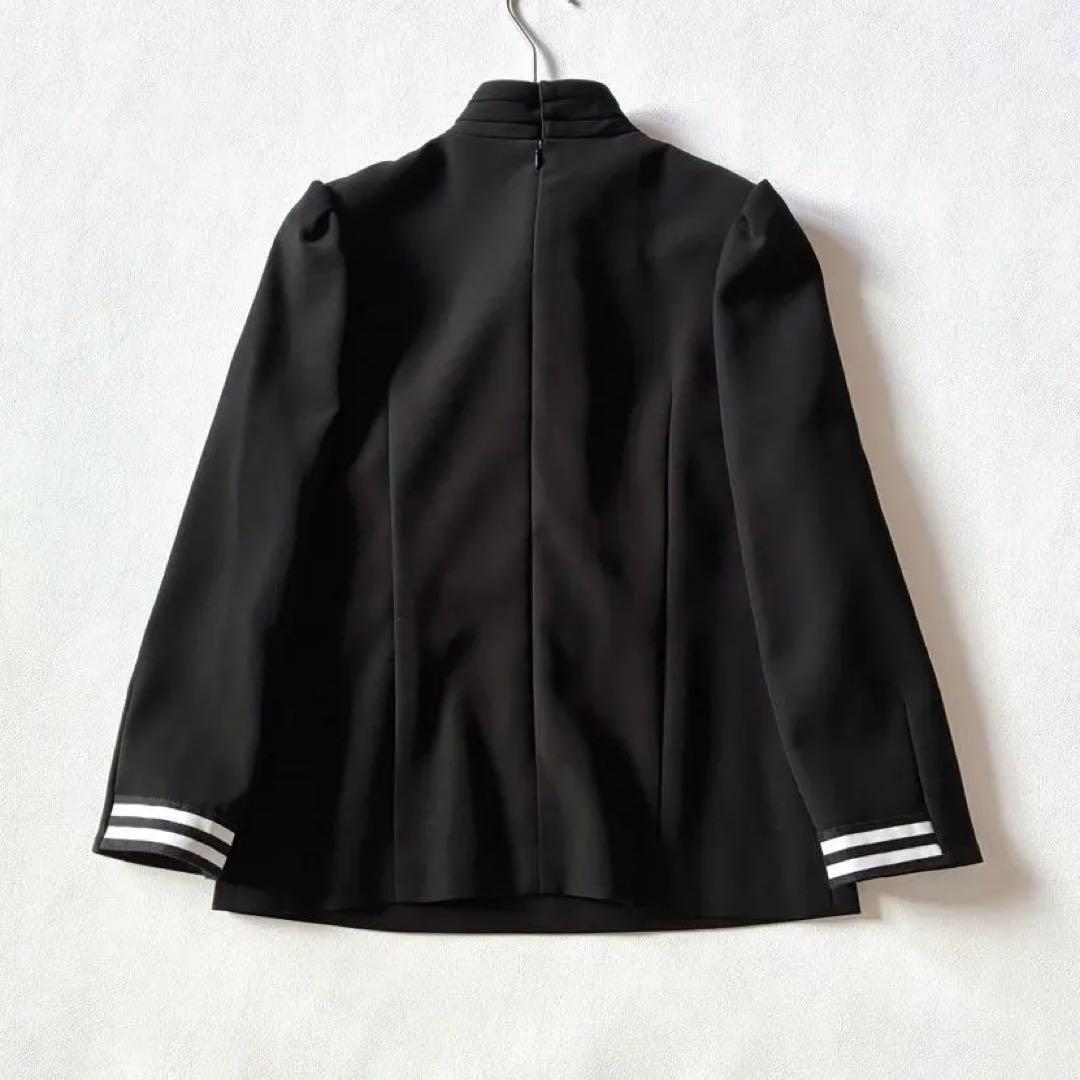 ボーダーズアットバルコニー　パールボウタイ ブラウス　ブラック　36