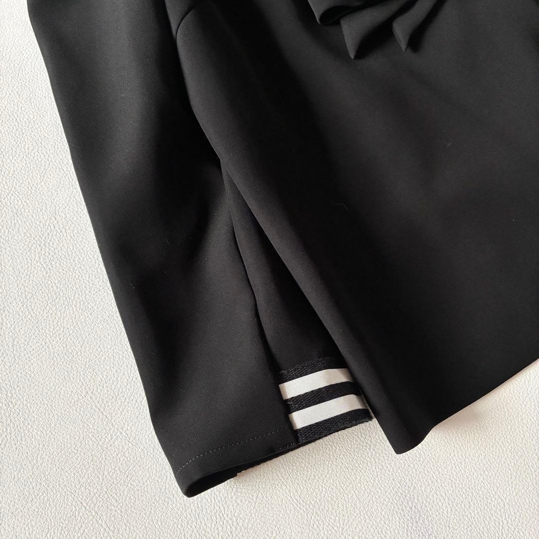 ボーダーズアットバルコニー　パールボウタイ ブラウス　ブラック　36