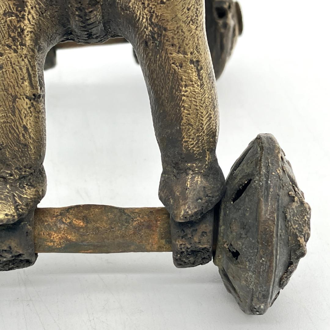 インド　寺院玩具　ヴィンテージ　馬　ウマ　動物　置物　真鍮　アンティーク