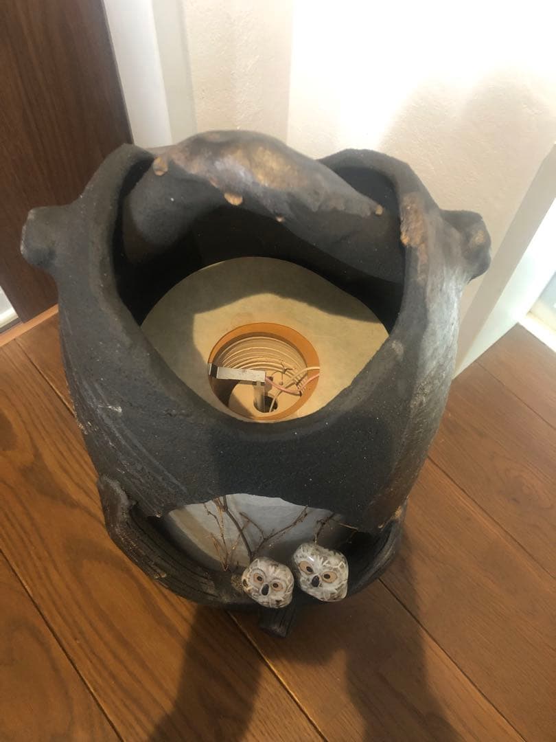 【新品】信楽焼 天平ロマン 空気清浄器 ふくろう 置物