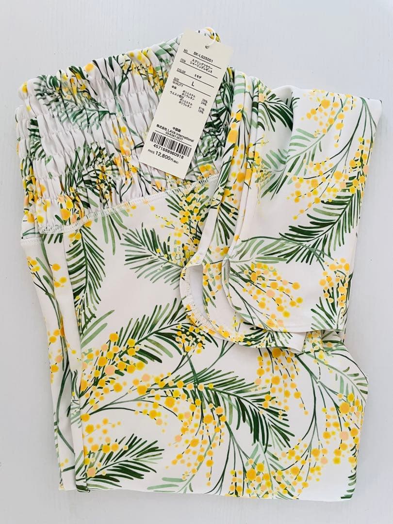 新品タグ付 【SUKALA】 スプリングフラワーシャーリングレギンス Ｌサイズ