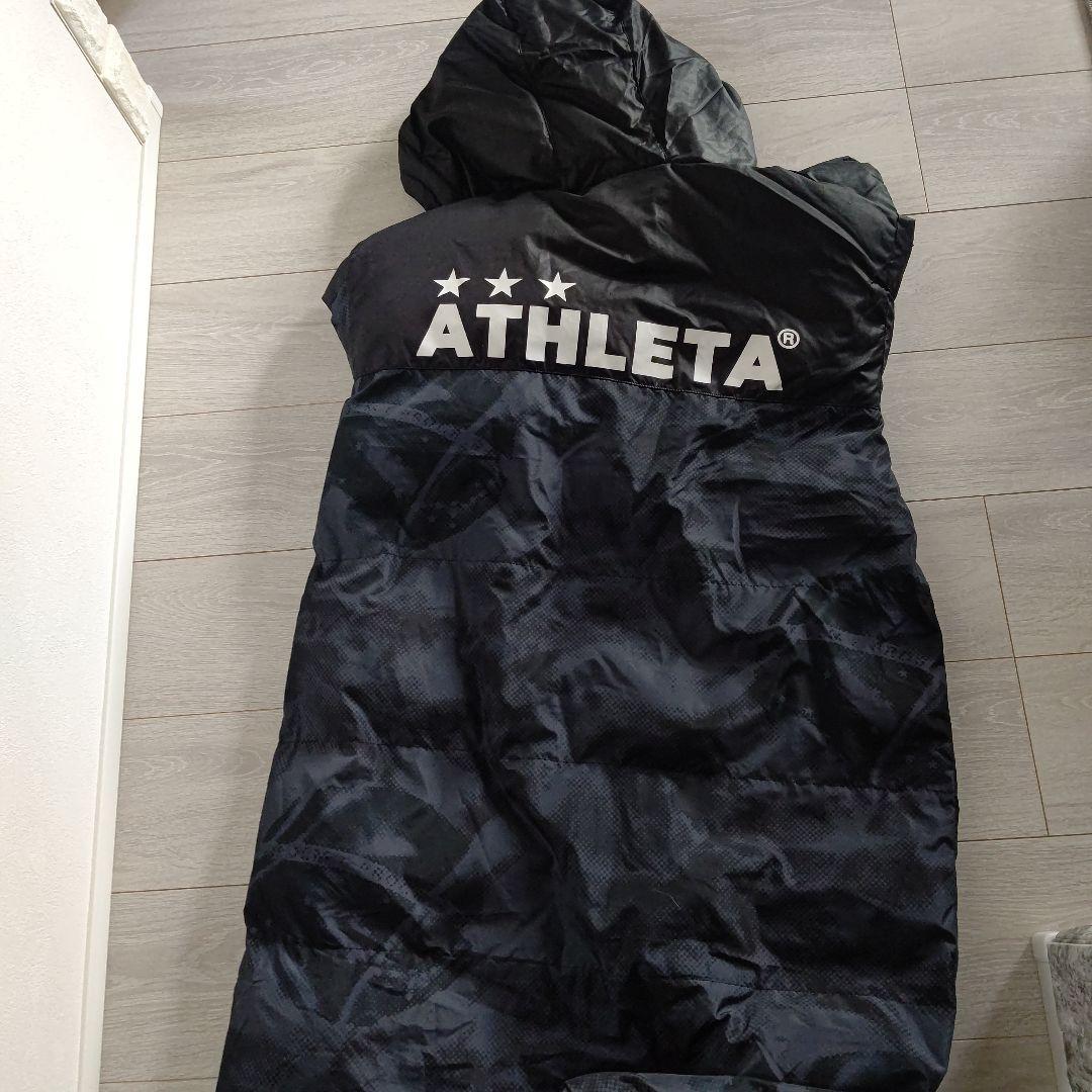 ATHLETA ベンチコート ブラック Lサイズ サッカー