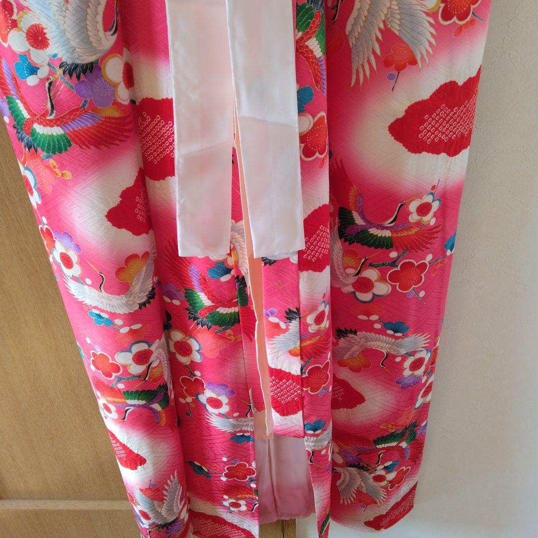 未使用　十三参り用着物　長襦袢　　袷　正絹　保管品