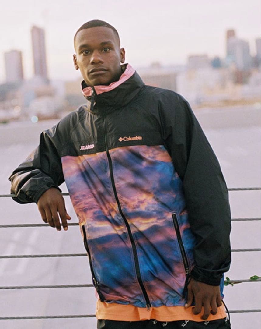 XLARGE×Columbia ナイロンジャケット サンセット