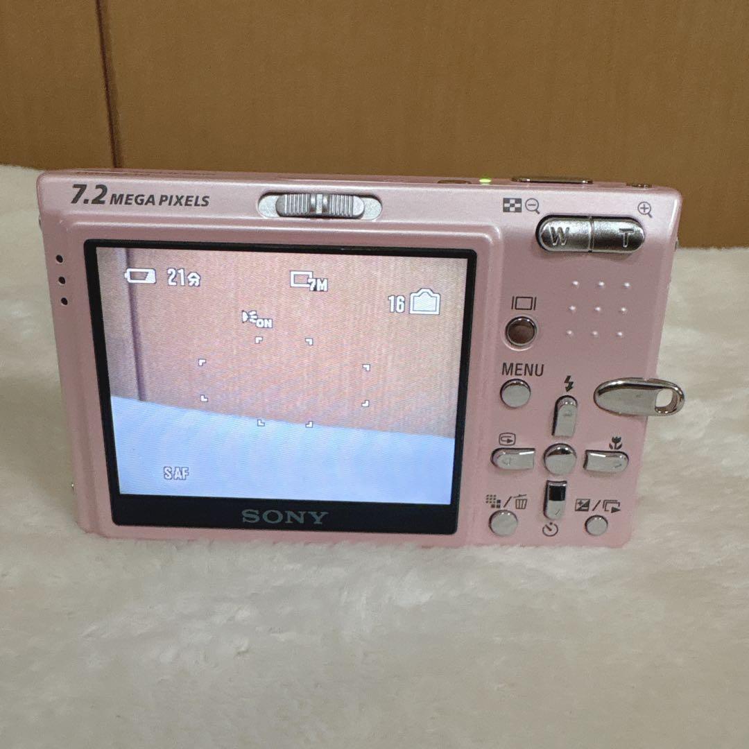 美品 SONY Cyber−Shot DSC-T10 デジタルカメラ ピンク