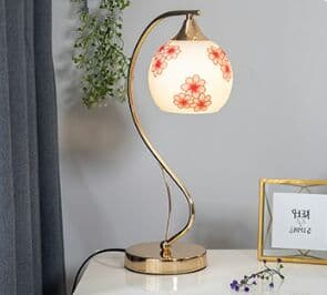 高品質 ヨーロッパ式電気スタンド寝室暖かいクリエイティブガラスランプ