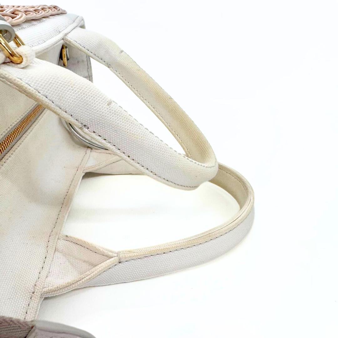 プラダ ウィッカー かごバッグ 1BG835 カナパ 2WAY ハンドバッグ