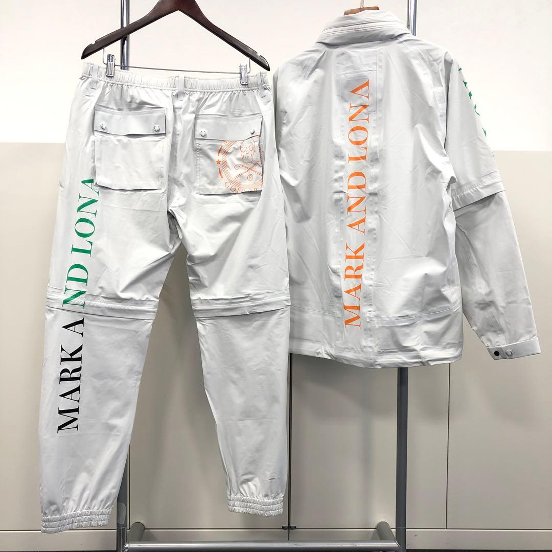 マークアンドロナ MARK＆LONA レインウェア セットアップ ゴルフ 白