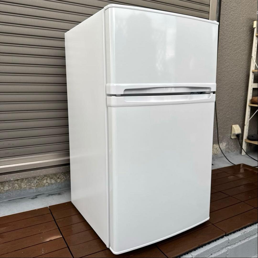 ほぼ未使用 MAXZEN 2024年製 冷蔵庫 85L 2ドア 静音 幅47cm