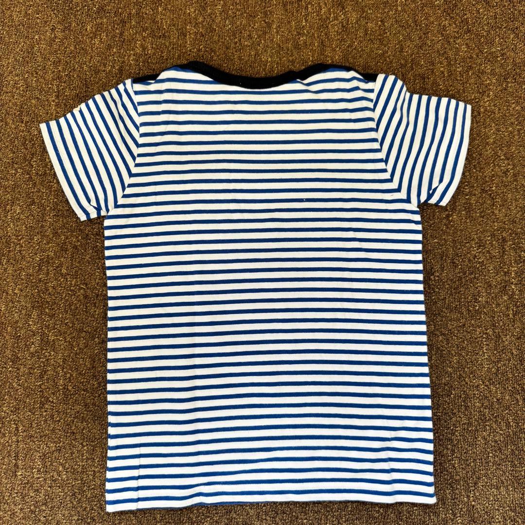 【希少】MONCLER 青と白のストライプ Tシャツ 半袖