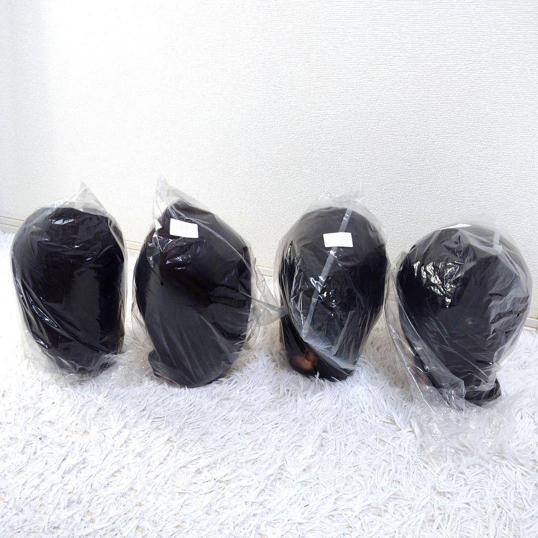 未使用　カットウィッグ　4体セット　美容師国家試験　三矢　人毛100%