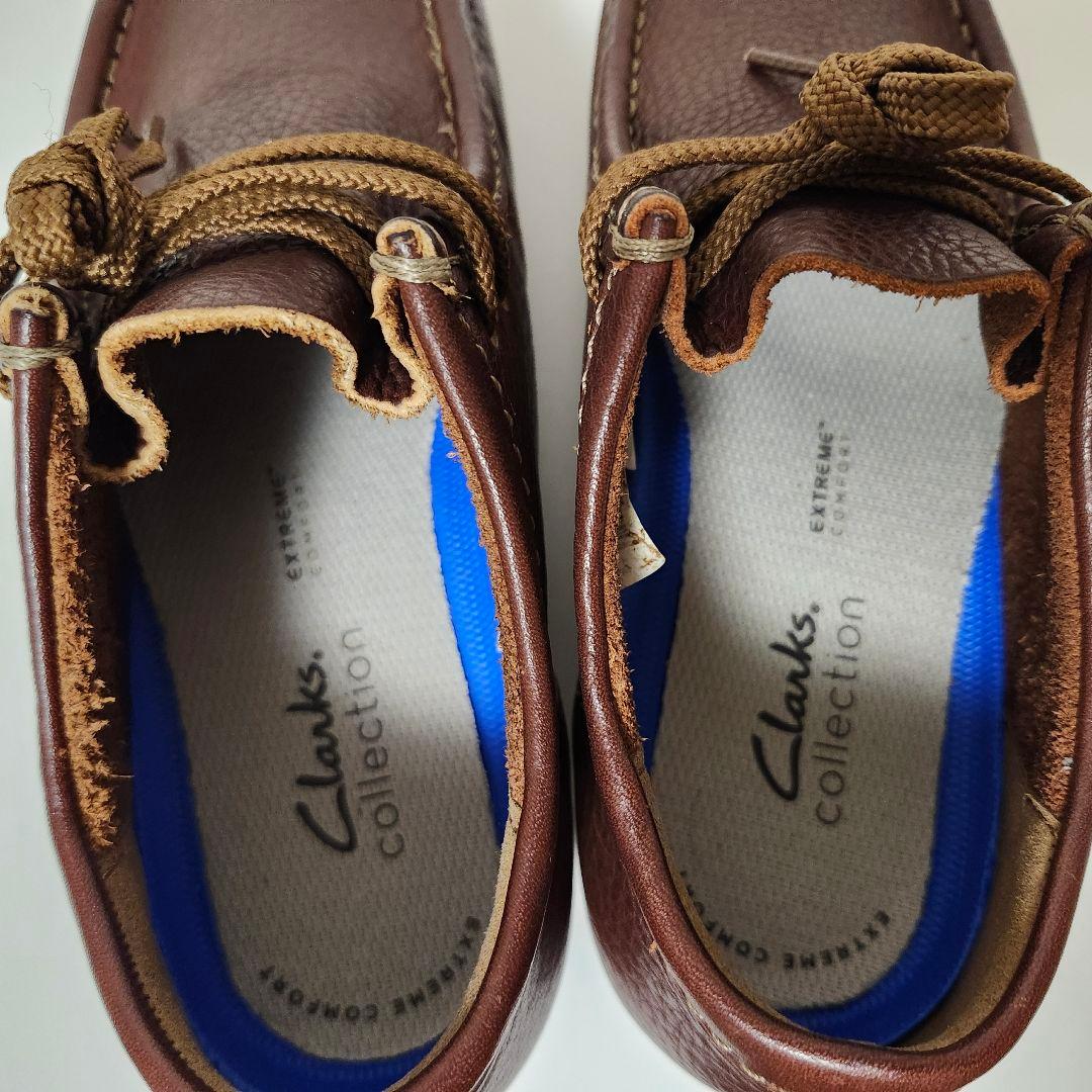 【 Clarks レザーシューズ✨】 ワラビー モカシン ブラウン 25.5cm